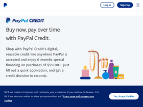 'billmelater.com' screenshot