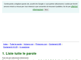 'listediparole.it' screenshot