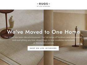 Rugs.com homepage screenshot