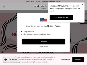 'luluguinness.com' screenshot