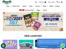 'happilo.com' screenshot