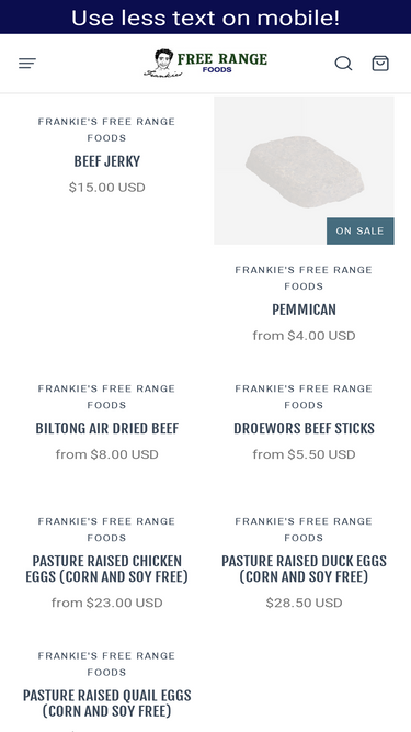 frankiesfreerangefoods.com