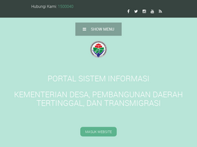 'kemendesa.go.id' screenshot
