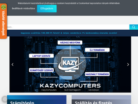 'kazycomputers.hu' screenshot