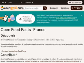 fr.openfoodfacts.org website screenshot