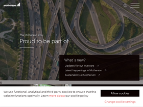 'motherson.com' screenshot