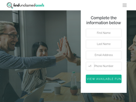 'findunclaimedassets.info' screenshot