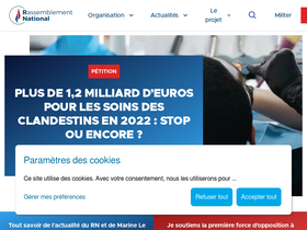 'rassemblementnational.fr' screenshot