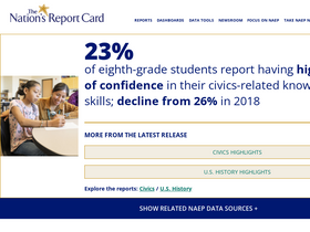 'nationsreportcard.gov' screenshot