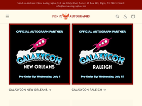 fenixautographs.com homepage screenshot