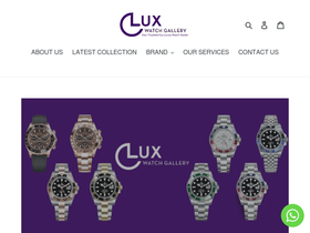 luxwatchgallery.com homepage screenshot