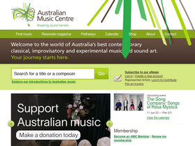 'australianmusiccentre.com.au' screenshot
