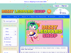 dizzyleopardshop.com homepage screenshot