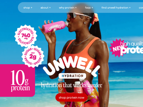 UNWELL BEVERAGES website screenshot