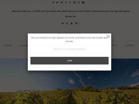 bacchus.sg homepage screenshot