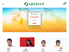 'artisanclick.com' screenshot