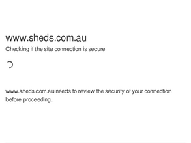 'sheds.com.au' screenshot