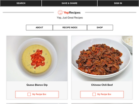 'yeprecipes.com' screenshot