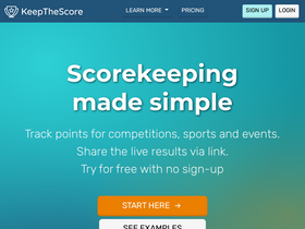 'keepthescore.co' screenshot