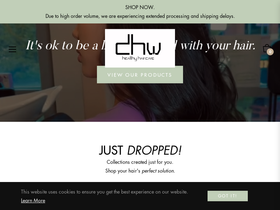 dhwhealthyhair.com homepage screenshot