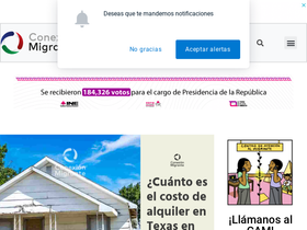 'conexionmigrante.com' screenshot