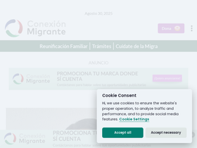 'conexionmigrante.com' screenshot