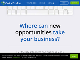 'onlinetenders.co.za' screenshot
