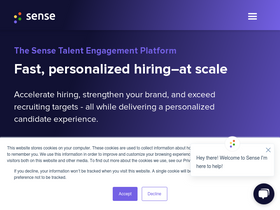 'sensehq.com' screenshot