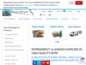 Ropes Direct homepage screenshot