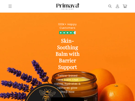 Primava homepage screenshot