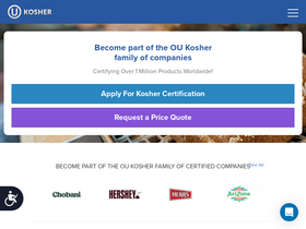 'oukosher.org' screenshot