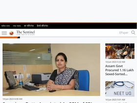 'sentinelassam.com' screenshot