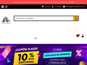 'alishaperfumes.cl' screenshot