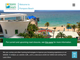 'pompanobeachfl.gov' screenshot