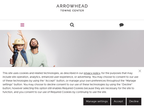 'arrowheadtownecenter.com' screenshot