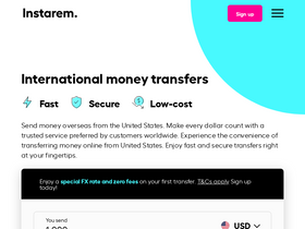 'instarem.com' screenshot