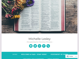 'michellelesley.com' screenshot