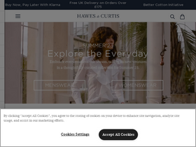 'hawesandcurtis.co.uk' screenshot