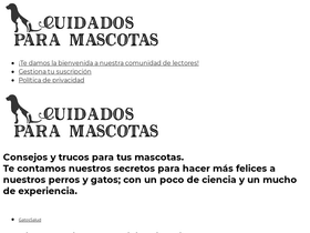 'cuidadosparamascotas.com' screenshot