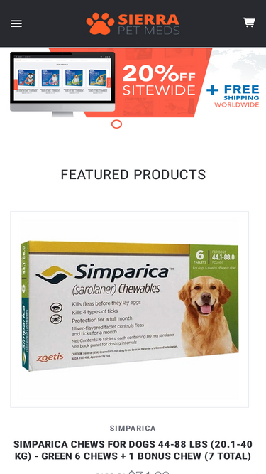 Sierra pet med coupon code sale