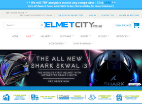 'helmetcity.co.uk' screenshot