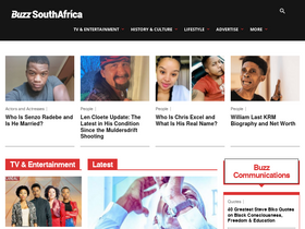 'buzzsouthafrica.com' screenshot