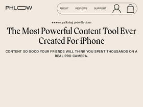 Phlow App website screenshot