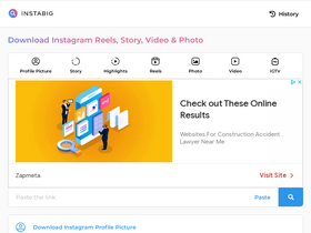 'instabig.net' screenshot