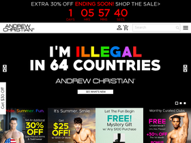 'andrewchristian.com' screenshot