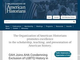 'oah.org' screenshot