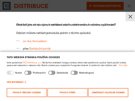 'cezdistribuce.cz' screenshot