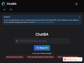 ChatBA - ChatBA-AI幻灯片生成工具