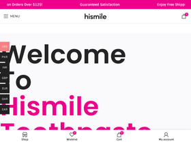 hismiletoothpaste.com homepage screenshot