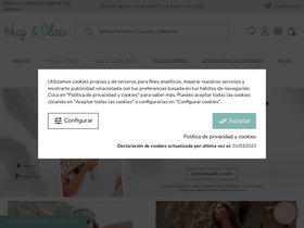 'hugandclau.com' screenshot